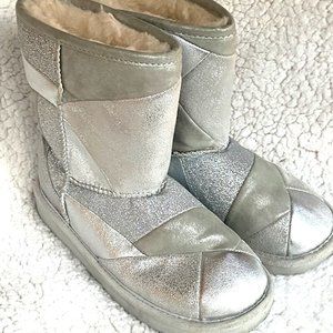 Kids Ugg Patchwork Silver size 1